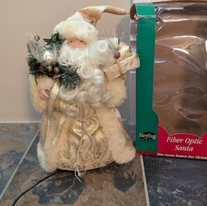 Sterling Fiber Optic Santa Claus Vintage 10 Inch Christmas Decoration